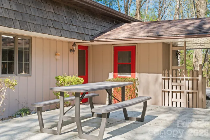 Located conveniently between the house and the garage