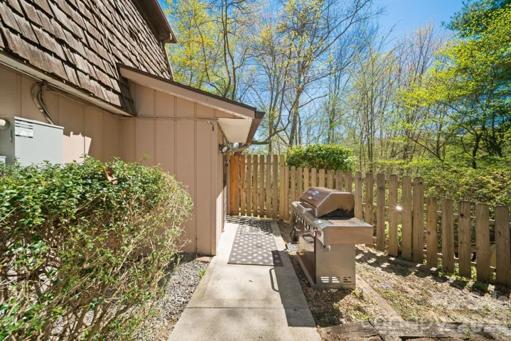 Grilling area conveniently located just off the kitchen