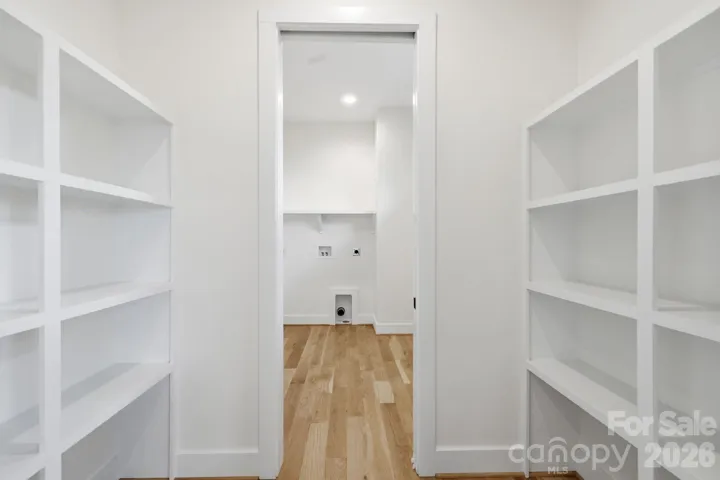 Pantry looking into laundry room 