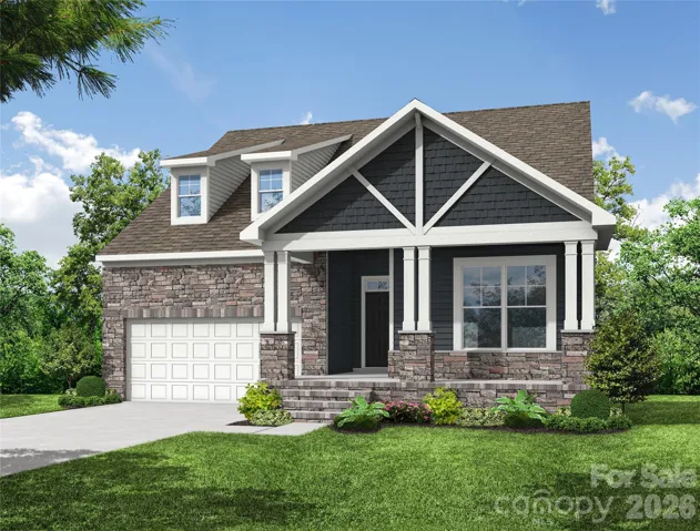 Homesite 129 features a 1.5-story Mayfair plan