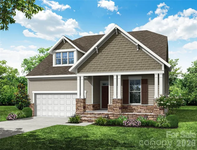 Homesite 135 features a 1.5-story Fenwick plan with a media room