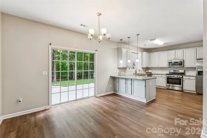 Dining area and kitchen
