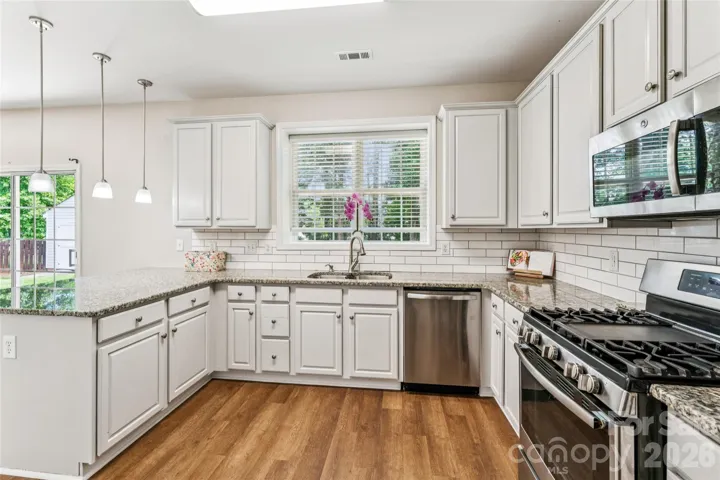 Kitchen with granite counters
