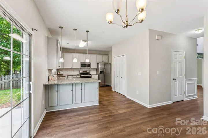 Dining area and kitchen