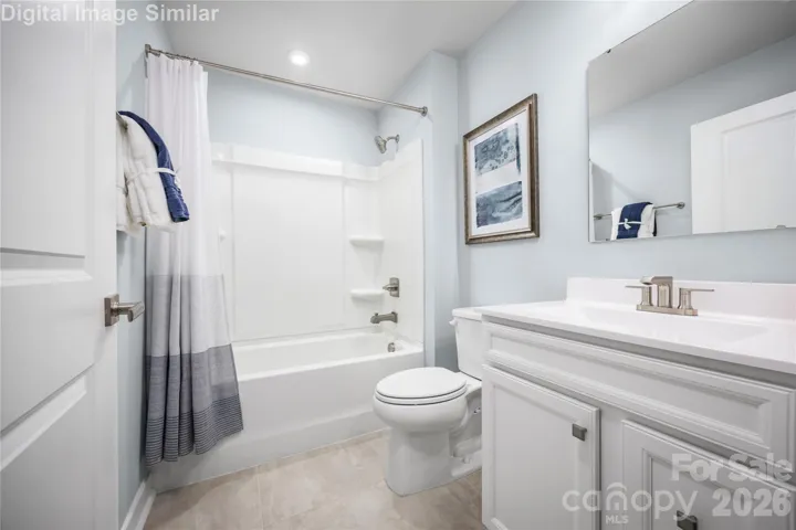 Whether serving as a second bath for daily routines or a guest bathroom for visiting friends and family, this space is designed to impress with both function and flair.