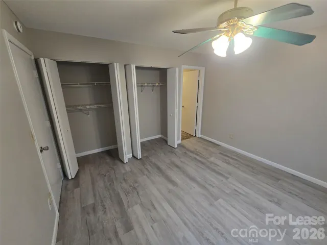 First bedroom interior perspective - closet space