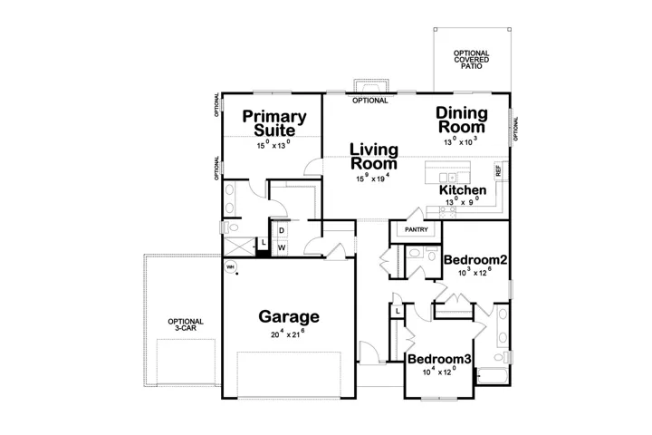 Includes 3rd Car Garage and covered porch.