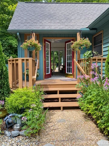 Step inside the welcoming sunroom