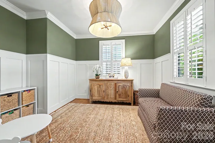 First floor flex space with closet -great for a home office or playroom