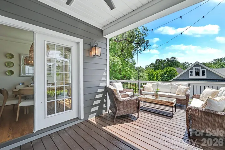 French doors to outside space and deck area
