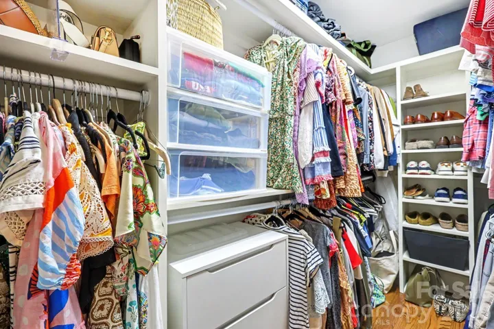 Spacious closet with built ins