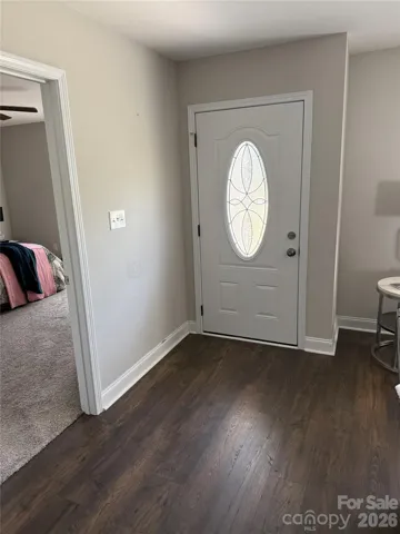 Front door from interior