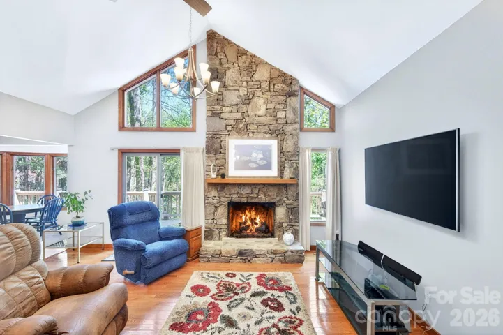 Fireplace w/ Stone Surround