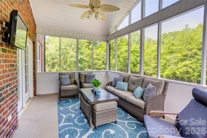Screened porch - morning coffee, elevated