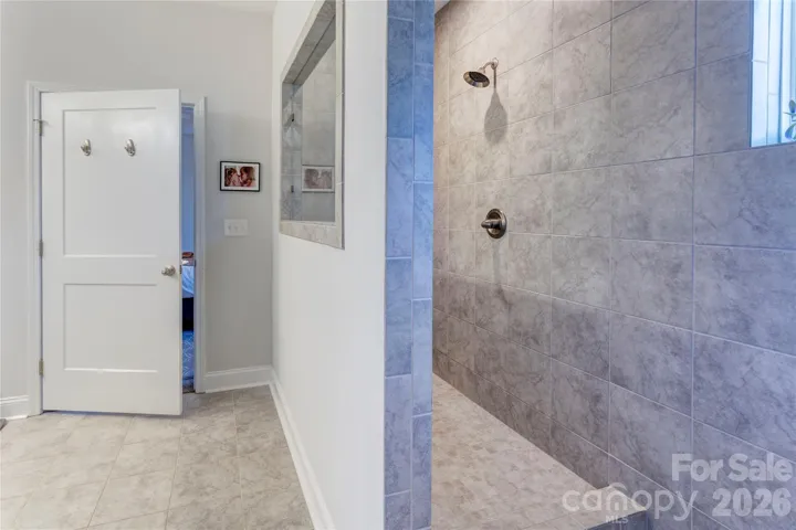 Oversized tile shower