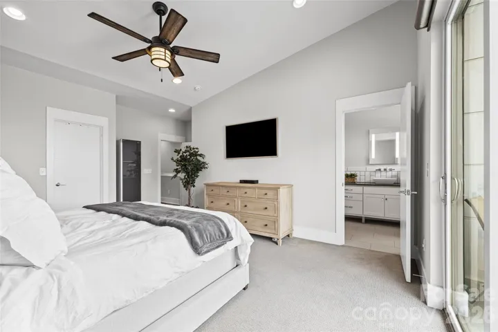 Primary bedroom features walk-in closet