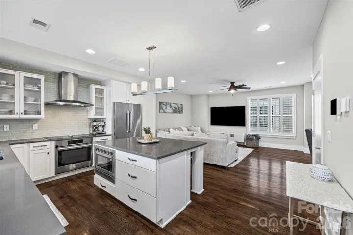 Island kitchen is the star of the show