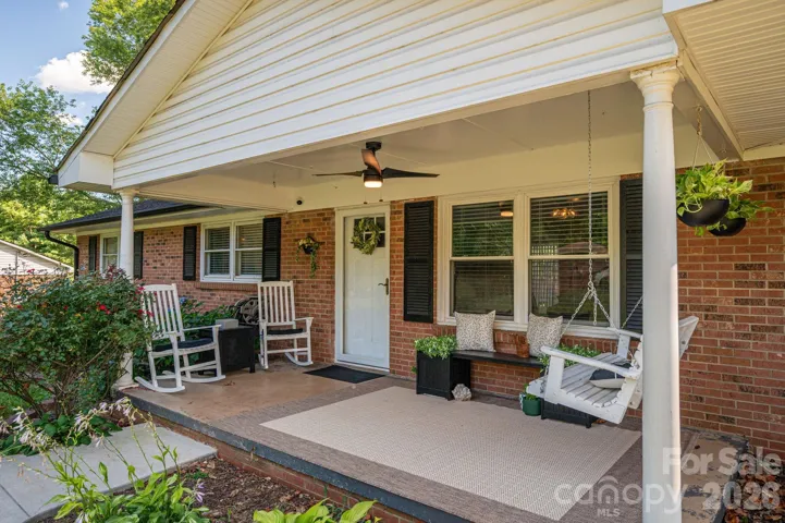 Inviting front porch.