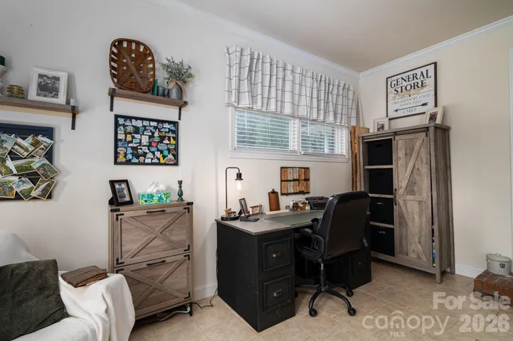 Office area in family room