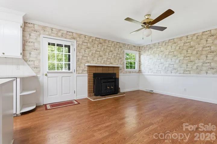 Fireplace in great room