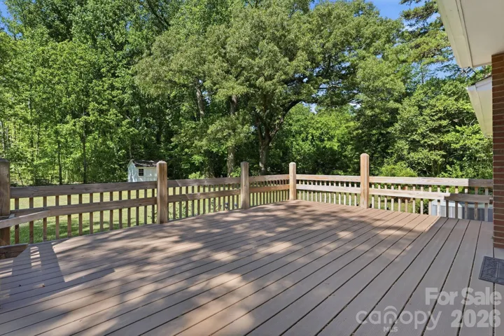 Large deck with composite decking boards means less maintenance.