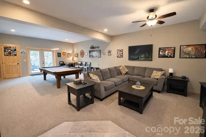 Basement gameroom/living/kitchenette