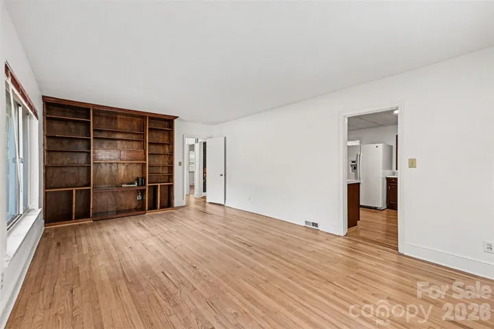 Family room - there is built in shelving and new sheetrock on the ceiling