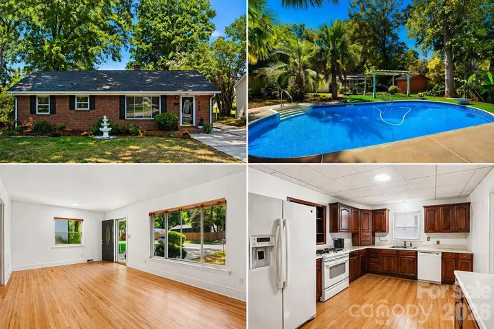Classic brick ranch charmer ideally located near Uptown, NoDa, and Midwood, complete with a backyard oasis showcasing a heated in-ground pool—perfect for relaxing or entertaining.
