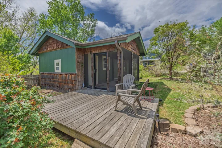 The sunny deck and screened porch welcome you