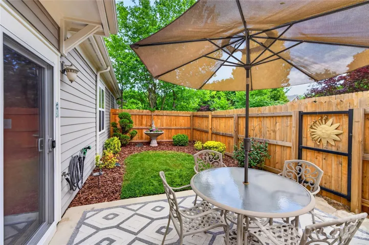 Patio off the secret garden