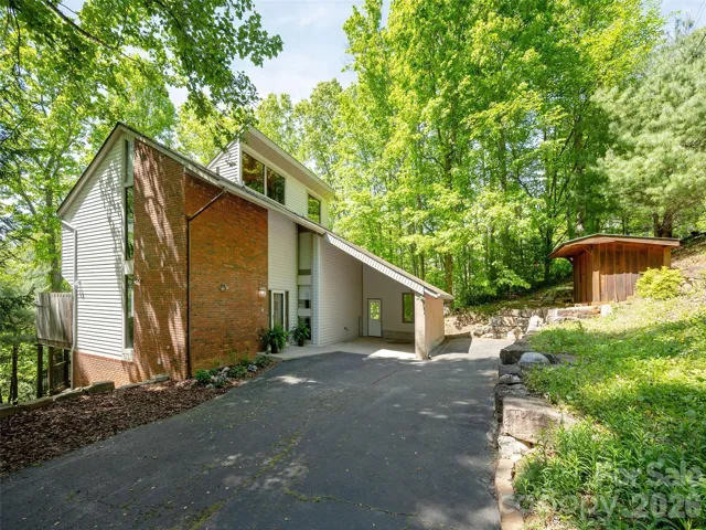 Custom home with carport.