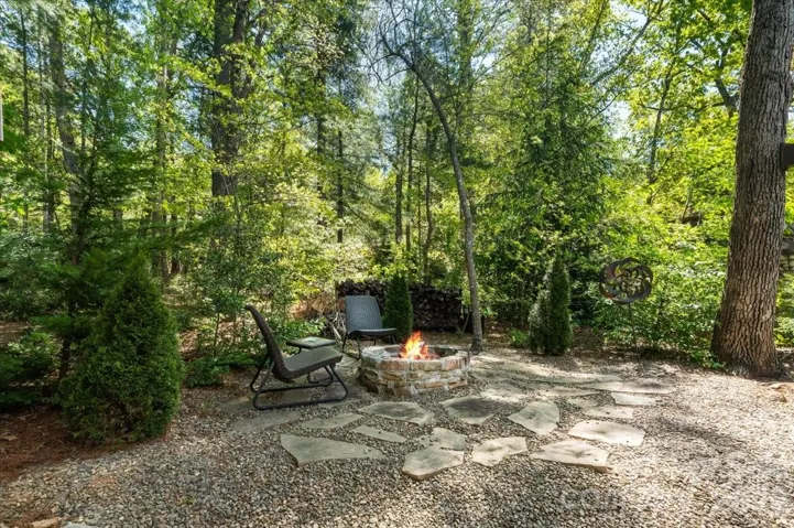 Close up of fire pit