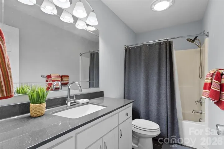 Full bath on second level