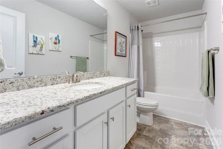 Upstairs full bath with large vanity