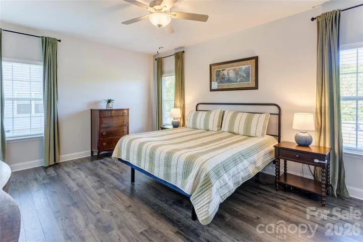 RevWood floors extended to the primary bedroom