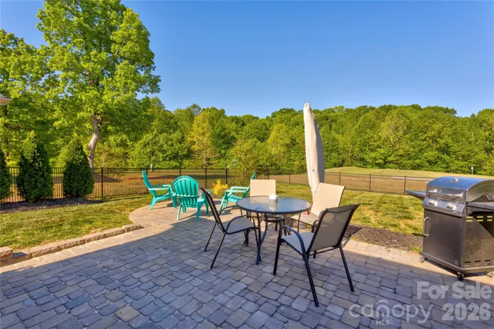 Custom paver patio with room to add a fire pit