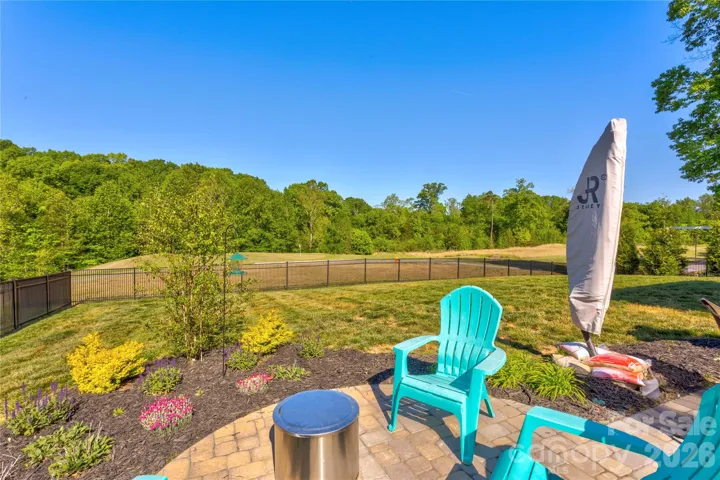 Beautifully fenced back yard