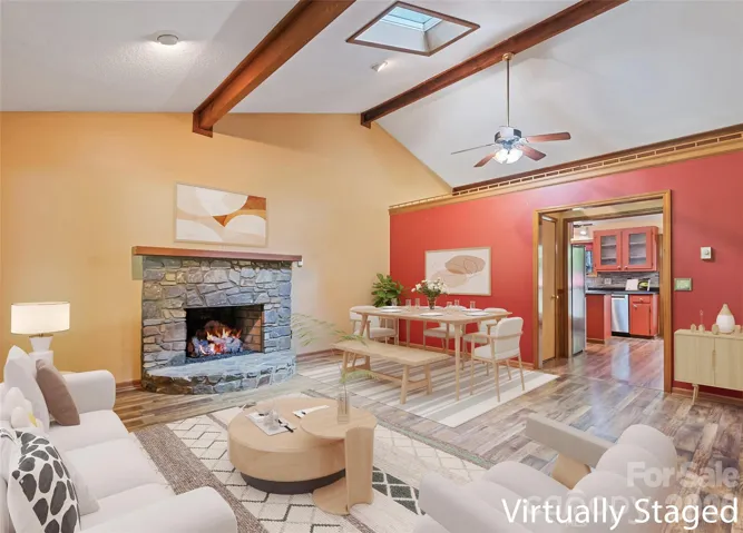 Virtually Stages Living Room