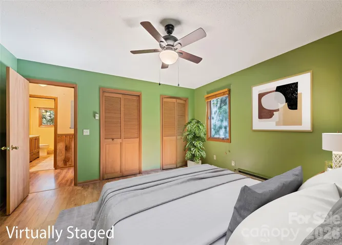 Virtually  Staged Primary Bedroom