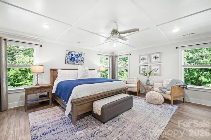 Spacious light filled primary bedroom