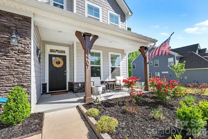 A warm and welcoming front porch
