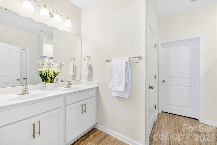 Primary vanity with dual basins