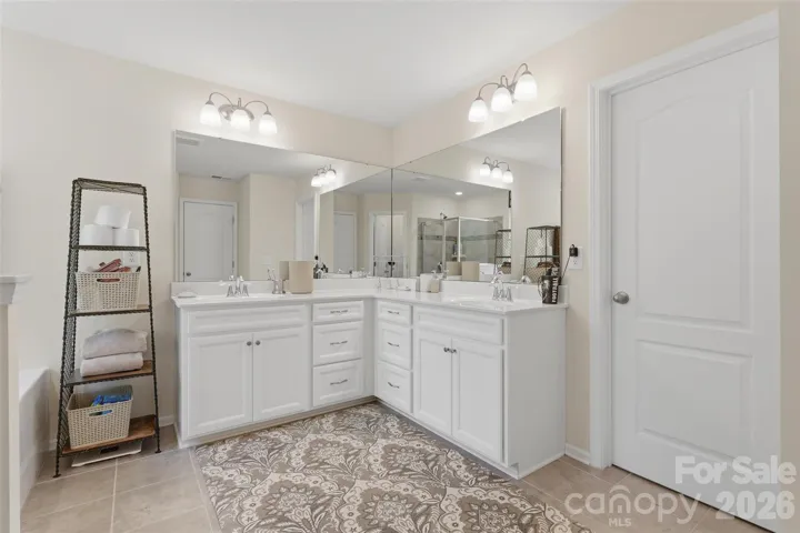 Double vanities in primary bathroom