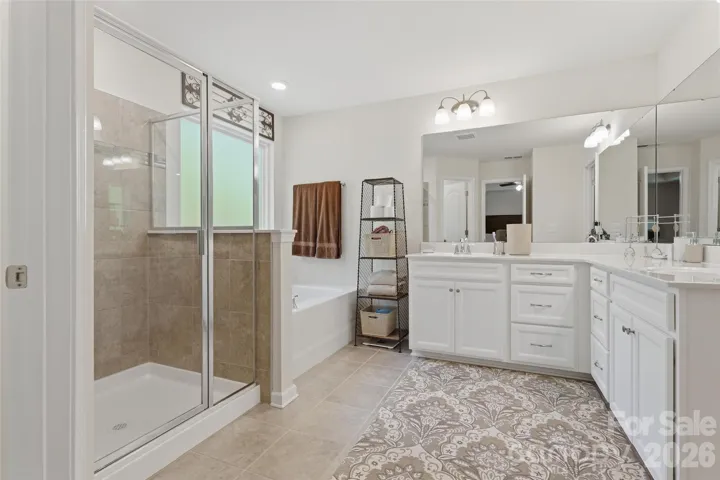 Primary bathroom with separate shower and tub