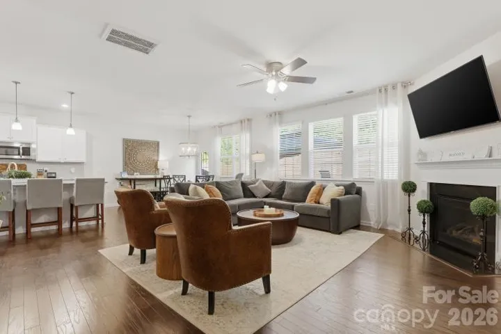 Great room with gas fireplace