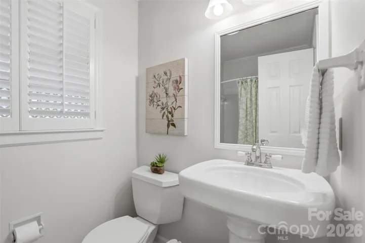 One of two sinks located in the common bath off the hallway