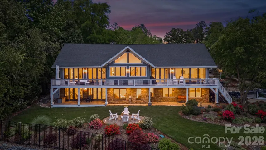 Extraordinary waterfront estate set on a private, gated 1.35-acre lot
