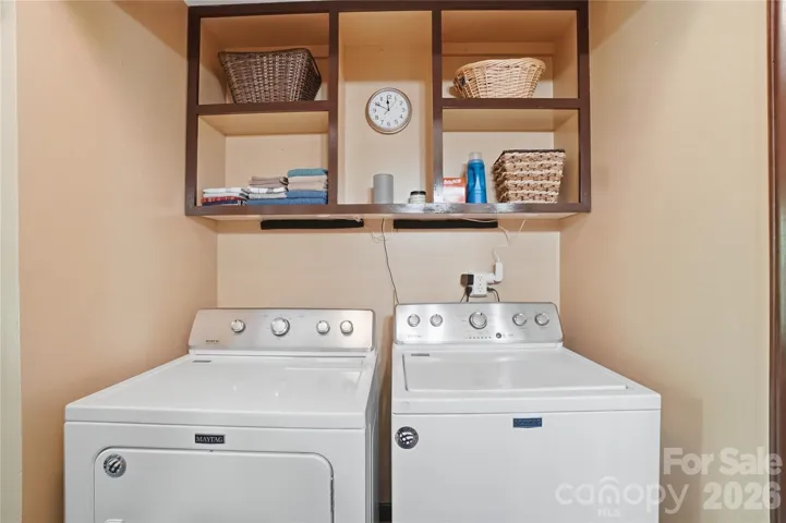 Laundry in bathroom