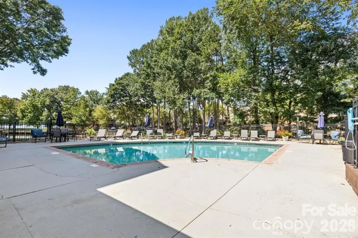 Pool outside patio