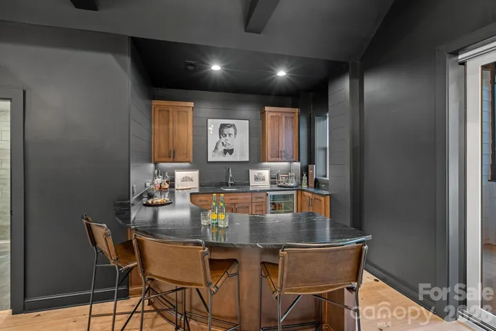 Wet bar in the game room